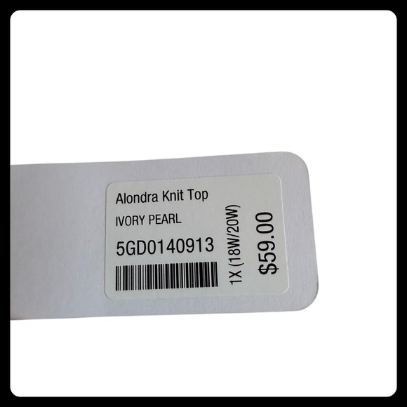 Soft Surroundings Cream Surplice Top 3/4 Sleeve Women's 1X Relaxed Fit - Picture 6 of 6